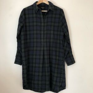 Madewell flannel tunic dress